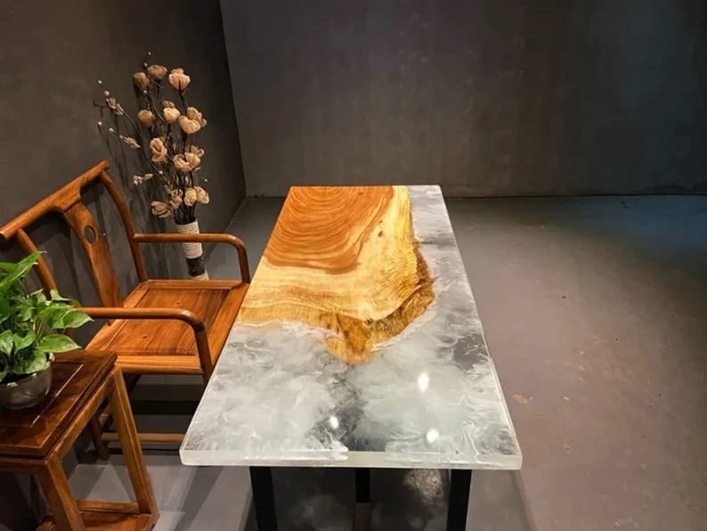 Personalized Large EPOXY Table, Resin Dining Table for 2, 4, 6, 8 River Dining Table, Wood Epoxy Coffee Table Top, Living Room Table - resinhomefurniture