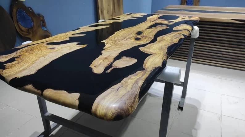 Personalized Large EPOXY Table, Resin Dining Table for 2, 4, 6, 8 River Dining Table, Wood Epoxy Coffee Table Top, Living Room Table - resinhomefurniture