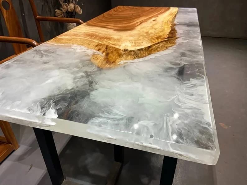 Personalized Large EPOXY Table, Resin Dining Table for 2, 4, 6, 8 River Dining Table, Wood Epoxy Coffee Table Top, Living Room Table - resinhomefurniture
