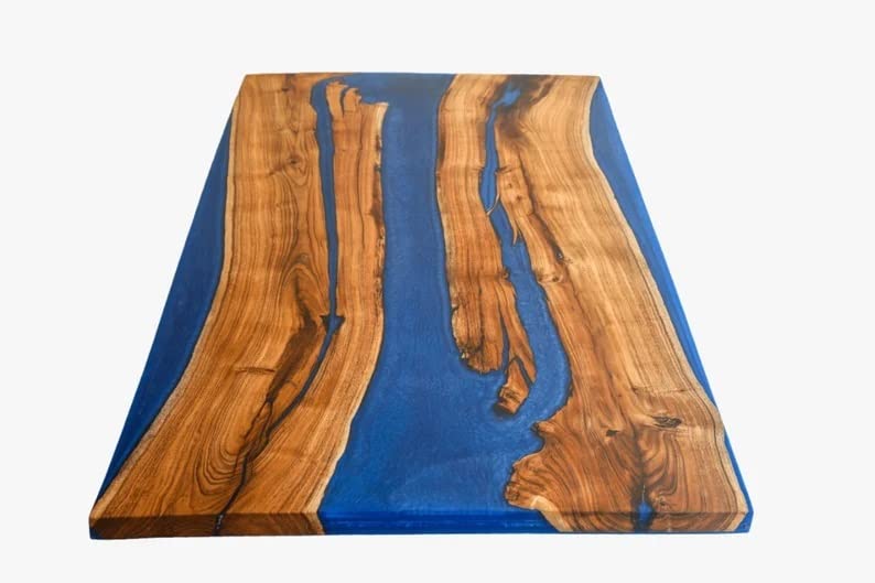 Personalized Large EPOXY Table, Resin Dining Table for River Dining Table Top, Wood Epoxy Coffee Table Top, Living Room Table (80x42 Inches) - resinhomefurniture