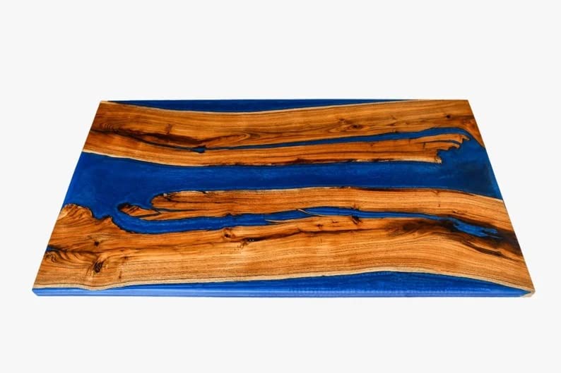 Personalized Large EPOXY Table, Resin Dining Table for River Dining Table Top, Wood Epoxy Coffee Table Top, Living Room Table (80x42 Inches) - resinhomefurniture