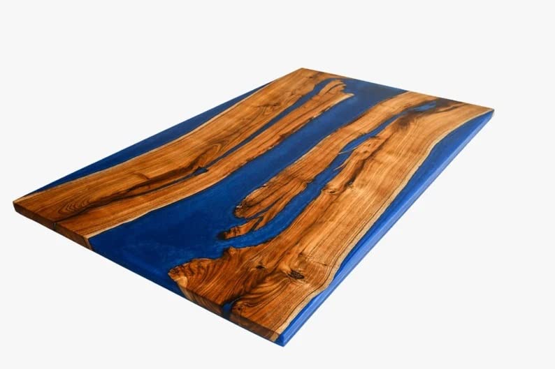 Personalized Large EPOXY Table, Resin Dining Table for River Dining Table Top, Wood Epoxy Coffee Table Top, Living Room Table (80x42 Inches) - resinhomefurniture