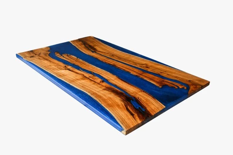Personalized Large EPOXY Table, Resin Dining Table for River Dining Table Top, Wood Epoxy Coffee Table Top, Living Room Table (80x42 Inches) - resinhomefurniture