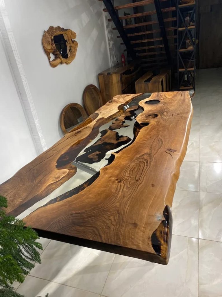 Personalized Large Fully Customised EPOXY Table, Resin River Dining Table Top for 2, 4, 6, 8, Wood Epoxy Coffee Table Top, Living Room Table Top - resinhomefurniture