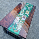 Premium Exquisite Currencies and Coins Epoxy Dining Table Coffee Table Living Room Table Console Table Centre Table Side Table Patio Table Home Décor (With Stand) - resinhomefurniture