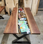 Premium Gaming Night Table Living Room Table Bar Counter Table Live Edge Table Dining Table Coffee Table End Table Office Table Hallway Table Home Décor (With Stand) - resinhomefurniture