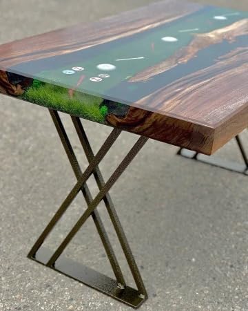 Premium Gorgeous Epoxy Resin Golf Dining Table Living Room Table Coffee Table End Table Patio Table Hallway Table Home Office Table Side Table Home Décor (With Stand) - resinhomefurniture