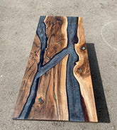 Smokey Gray Space Epoxy Resin Dining Table Living Room Table Center Table Coffee Table Hallway Table Conference Table Office Table Side Table End Table Home Décor - resinhomefurniture