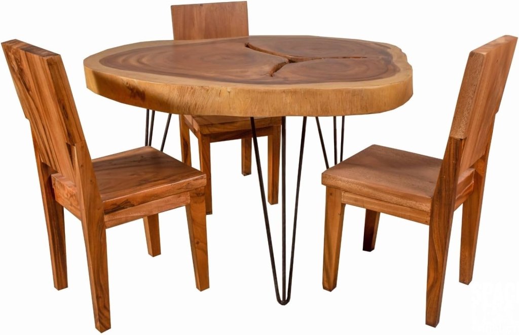 Stafford Round Wooden Live Edge Coffee Table Console Table Patio Table Dining Table Center Table Kitchen Table End Table Side Table Home Office Table Home Décor - resinhomefurniture