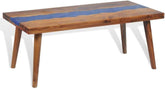 TUZECH Coffee Table Teak Wood Resin End Side Table for Home Office Living Room Home Furniture Decor (39.4x19.7x15.7) - resinhomefurniture
