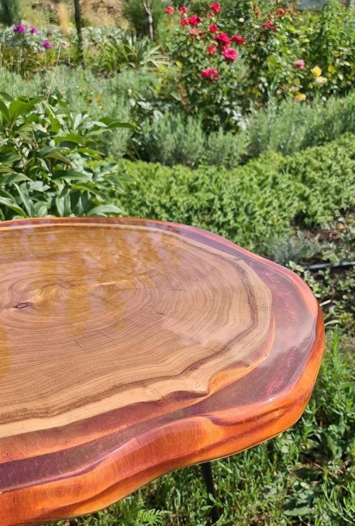 Tuzech Epoxy Table Fully Customised Thick Resin River Table Indoor Outdoor Coffee Table Top (25X17 Inches) - resinhomefurniture