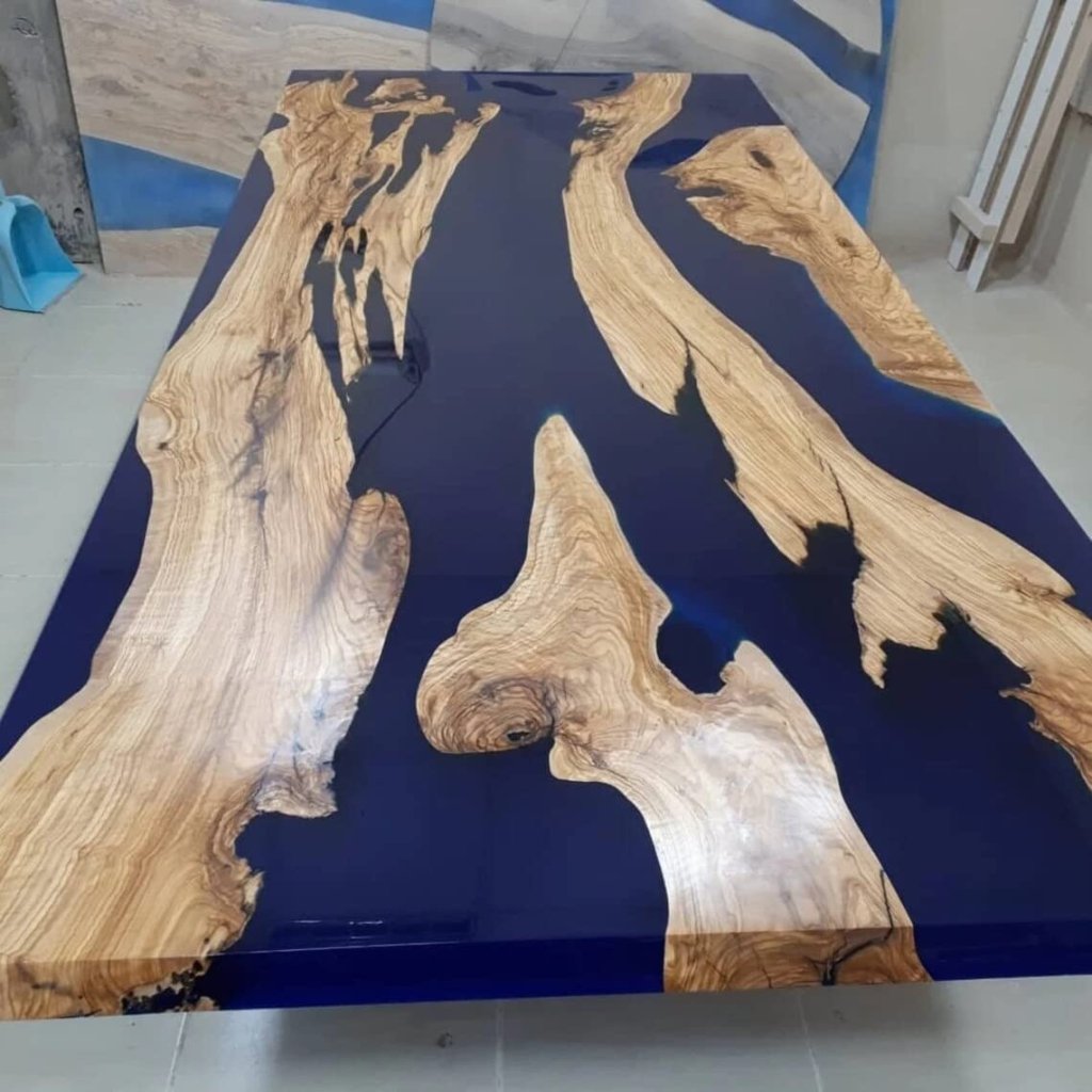 Tuzech Epoxy Table Top Fully Customised Resin River Table Indoor Outdoor Coffee Table Top Wooden Dining Table - resinhomefurniture