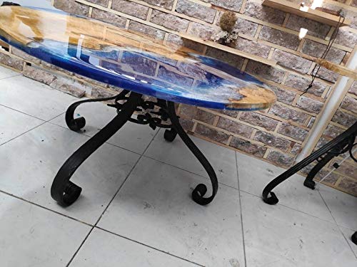 Tuzech Epoxy Table Top Fully Customised Thick Resin River Table Indoor Outdoor Coffee Table Top (36 Inches) - resinhomefurniture