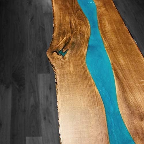 Tuzech Epoxy Table Top Fully Customised Thick Resin River Table Indoor Outdoor Wooden Table Top (64 X 16 Inches) - resinhomefurniture