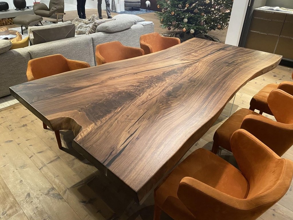 TUZECH Gaffney Live Edge Wooden Dining Table Coffee Table Conference Table Patio Table Console Table Living Room Table Center Table Bar Counter Table Side Table Home Décor - resinhomefurniture