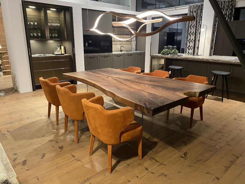 TUZECH Gaffney Live Edge Wooden Dining Table Coffee Table Conference Table Patio Table Console Table Living Room Table Center Table Bar Counter Table Side Table Home Décor - resinhomefurniture