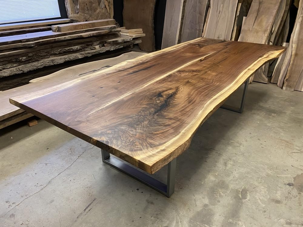 TUZECH Houston Live Edge Solid Wood Coffee Table Living Room Table Dining Table Console Table Patio Table Kitchen Table Centre Table Bar Counter Table Side Table Home Décor - resinhomefurniture