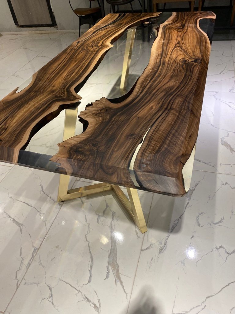 ultra - clear - transparent - epoxy - resin - dining - table - coffee - table - hallway - table - meeting - table - living - room - table - conference - table - bar - counter - table - home - decor - resinhomefurniture