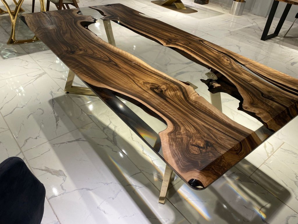 ultra - clear - transparent - epoxy - resin - dining - table - coffee - table - hallway - table - meeting - table - living - room - table - conference - table - bar - counter - table - home - decor - resinhomefurniture