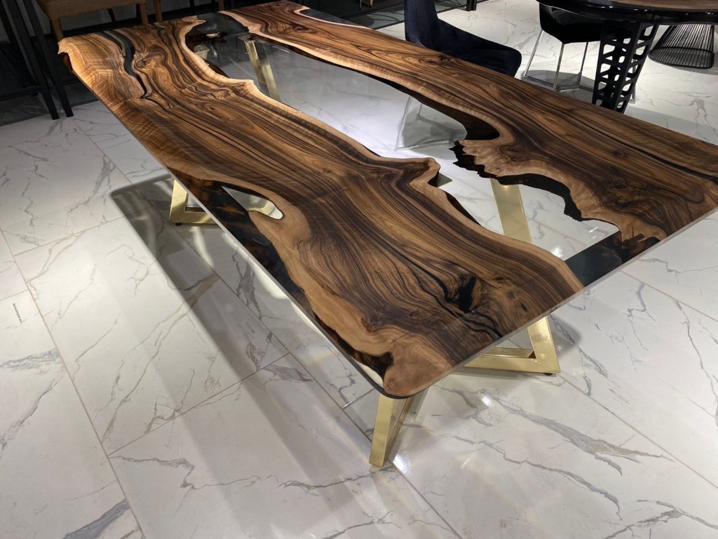 ultra - clear - transparent - epoxy - resin - dining - table - coffee - table - hallway - table - meeting - table - living - room - table - conference - table - bar - counter - table - home - decor - resinhomefurniture