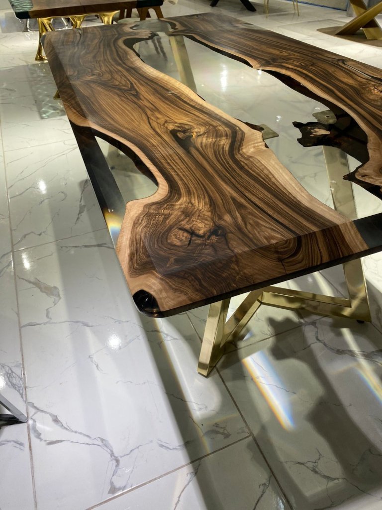 ultra - clear - transparent - epoxy - resin - dining - table - coffee - table - hallway - table - meeting - table - living - room - table - conference - table - bar - counter - table - home - decor - resinhomefurniture