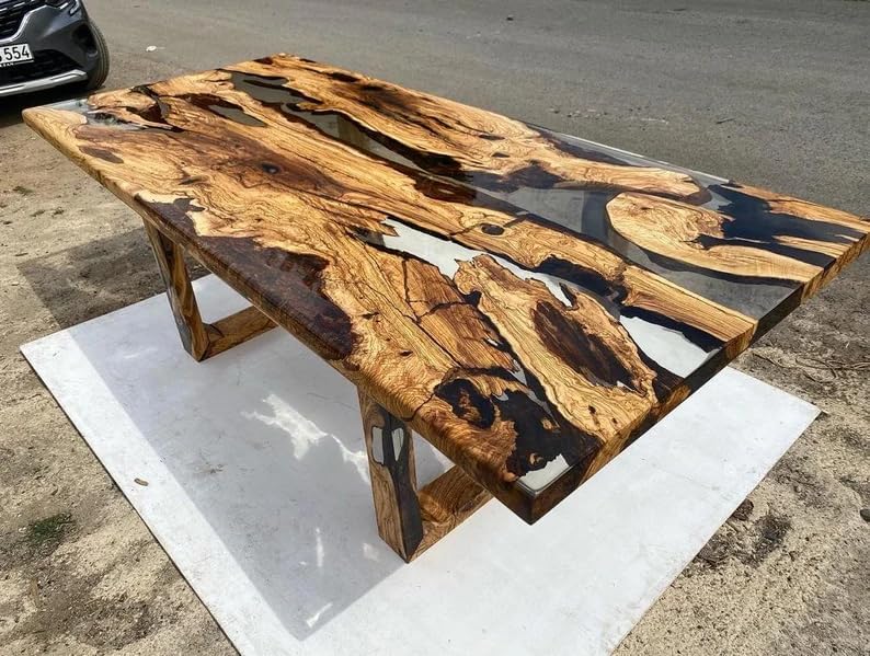 unique - customized - crystal - clear - resin - table - dining - table - living - room - table - epoxy - table - for - 2 - 4 - 6 - 8 - wooden - table - side - end - table - patio - table - home - decor - bar - table - resinhomefurniture