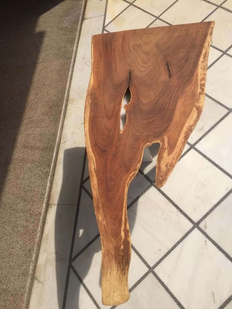 Unique Pattern Live Edge Dining Table Kitchen Table Conference Table Patio Table bar Counter Table Coffee Table Living Room Table Console Table End/Side Table (43 x 21 Inches) - resinhomefurniture