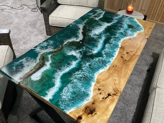 Global Manufacturer and Exporter of Epoxy Resin Dining Tables