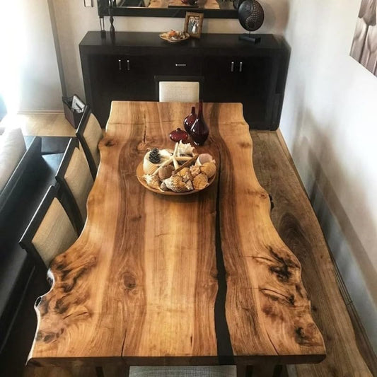 The Process of Crafting a Large Live Edge Table: A Detailed Guide - resinhomefurniture