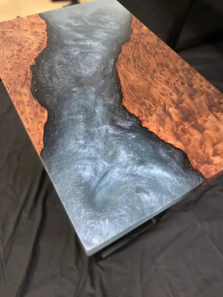 Personalized LARGE EPOXY TABLE, Resin Dining Table For 2 , 4 , 6, 8 River Dining Table Top, Wood Epoxy Coffee Table Top, Living Room Table-Tuzech store