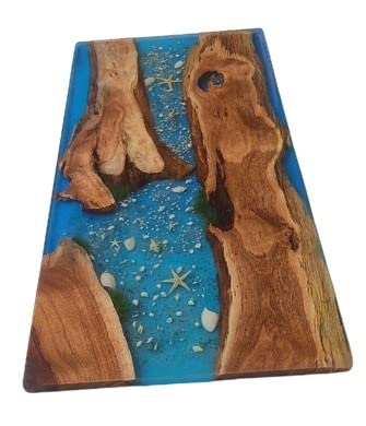 Customized Unique Large Shelles Resin Epoxy Table, Epoxy River Dining Table for 2, 4, 6, 8 Customized, Living Room Table, Home décor