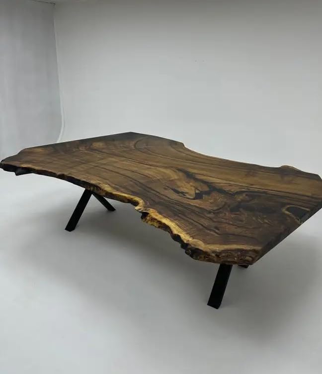 Natural Wood Live Edge Indoor Dining Table Epoxy Coffee Table Living Room Table Live Edge Table Top Bar Counter Home Décor End Table Patio Table
