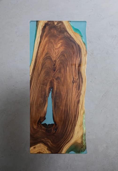 Customized Large Epoxy Table, Blue Resin Dining Table for 2, 4, 6, 8 Mini Lake Table, Epoxy Coffee Table, Living Room Table, Home décor