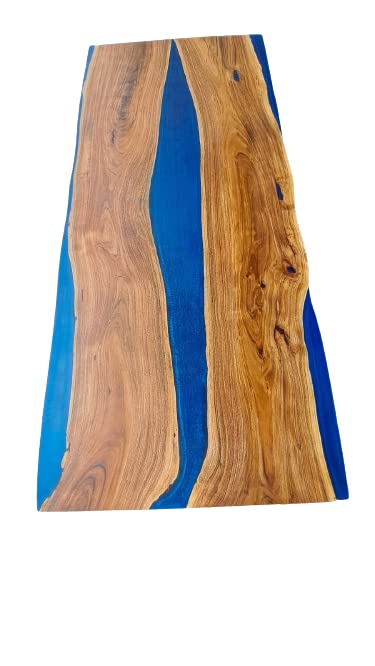 Customized Large Epoxy Table, Resin River Dining Table for 2, 4, 6, 8 Blue River Table, Epoxy Coffee Table, Living Room Table, Home décor
