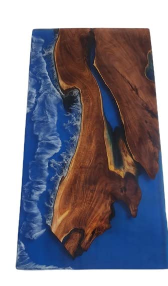 Customized Large Resin Waves Epoxy Table, Epoxy River Dining Table for 2, 4, 6, 8 Customized, Living Room Table, Home décor