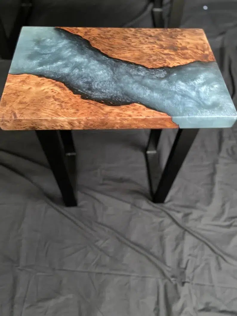 Personalized LARGE EPOXY TABLE, Resin Dining Table For 2 , 4 , 6, 8 River Dining Table Top, Wood Epoxy Coffee Table Top, Living Room Table-Tuzech store