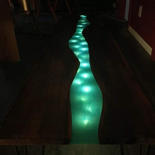 Tuzech Epoxy Table Top Fully Customised Thick Resin River Table Indoor Outdoor Wooden Table Top (64 X 16 Inches)-Tuzech store