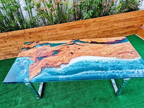 Personalized Large EPOXY Table, Resin Dining Table for 2, 4, 6, 8 River Dining Table Top,Coffee Table Top, Living Room Table-Tuzech store