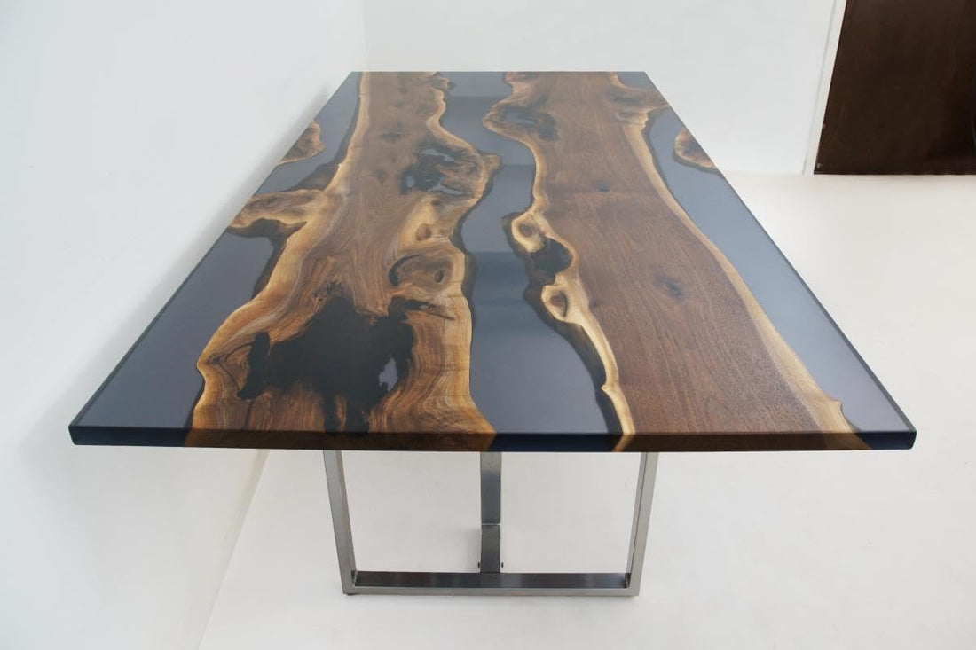 Customized Large Epoxy Table, Clear Transparent Black, Resin Dining Table for 2, 4, 6, 8, Epoxy Coffee Table, Living Room Table, Home décor