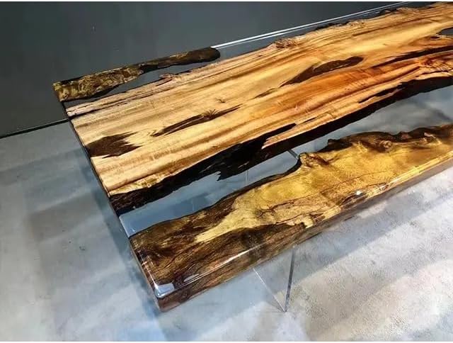 Customized Resin Epoxy Table Top, Tranparent Epoxy Resin, Coffee Table Design, Resin Table, Luxury Decor Table, Walnut Table, Wooden Resin Table