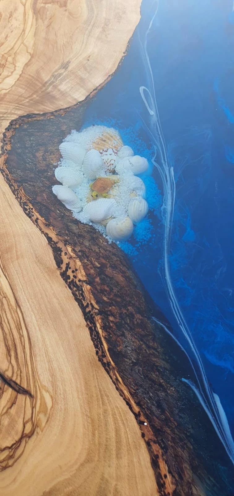 TUZECH Beautiful Visionary Aquatic Epoxy Resin Dining Tale Coffee Table Kitchen Table Center Table Living Room Table Conference Table Patio Table End/Side Table Home Décor