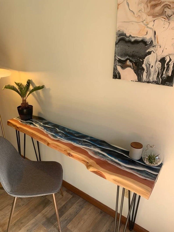 Epoxy Table Fully Customized Thick Resin River Table Top Indoor Outdoor Wooden Coffee Table Top-Tuzech store