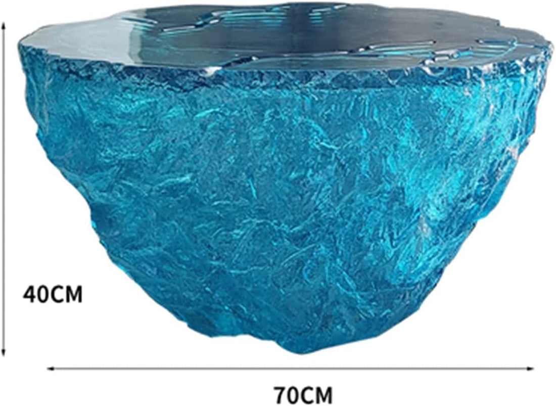 Living Room Coffee Table Modern Living Room Blue Ocean Resin Coffee Table Tables Transparent Round Decoration Floor Sculpture Large Ornament Small Coffee Table