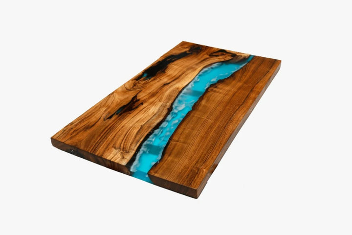 Customized Large Epoxy Table, Resin River Dining Table, Smokey Epoxy River Table for 2, 4, 6, 8 Flexible and Customized, Living Room Table, Home décor-Tuzech store
