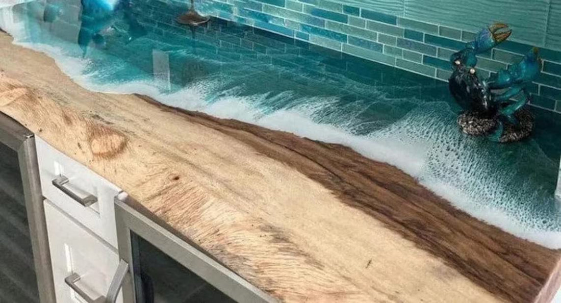 Customized Large Epoxy Table, Resin Ocean Dining Table for 2, 4, 6, 8, Resin Living Room Table Epoxy Coffee Table Top, Bar Counter