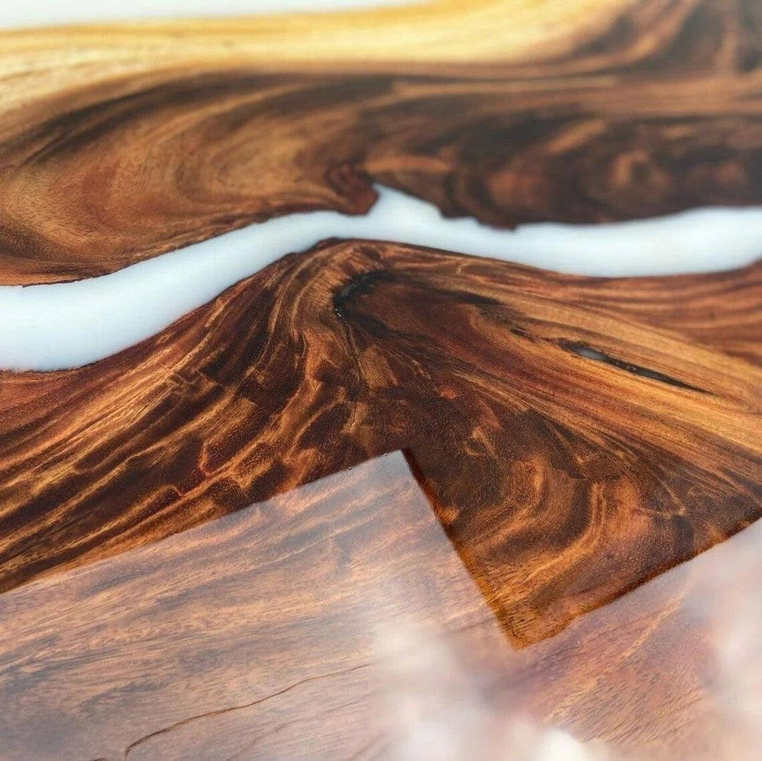 Personalized LARGE EPOXY TABLE, Resin Dining Table For 2 , 4 , 6, 8 River Dining Table Top, Wood Epoxy Coffee Table Top, Living Room Table-Tuzech store