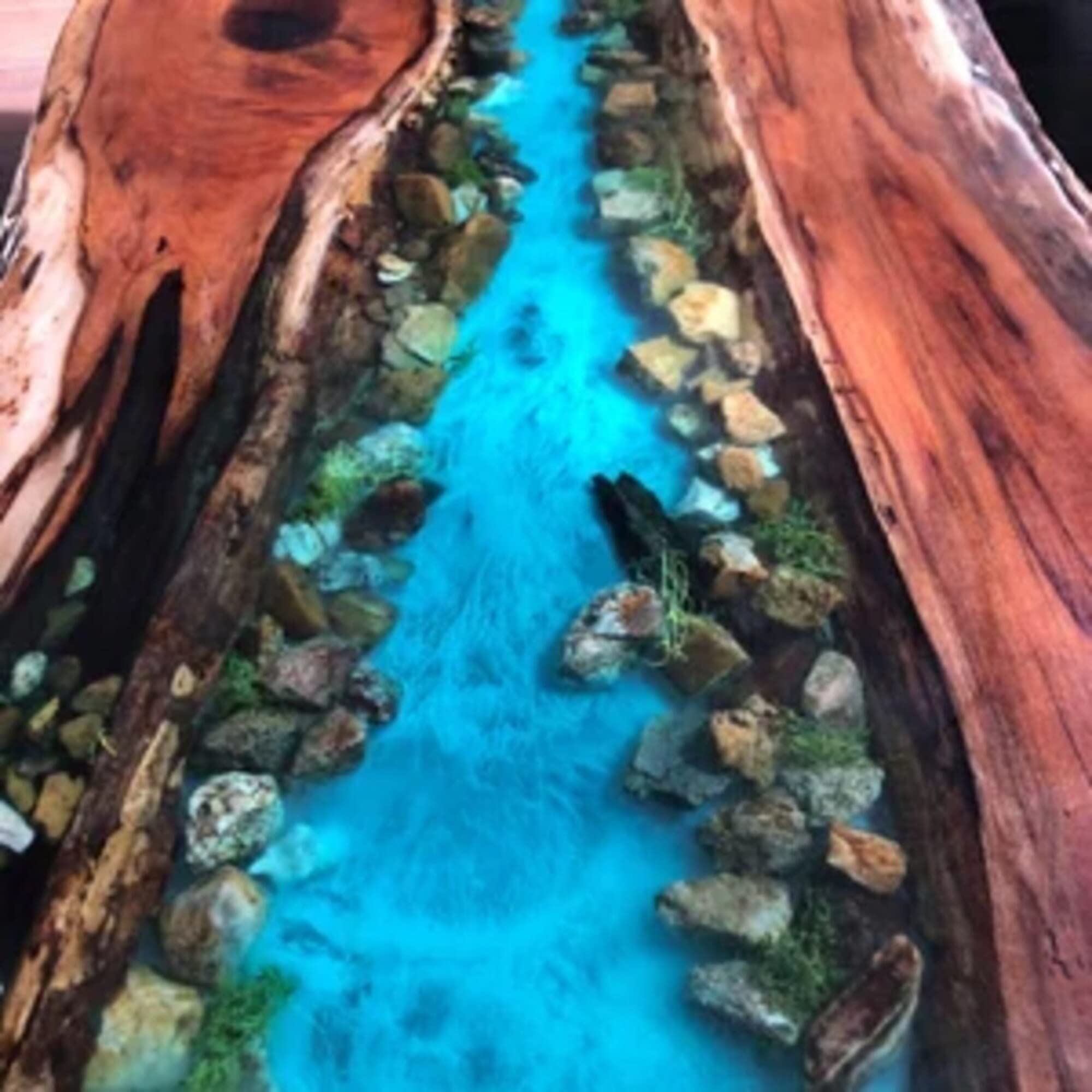 Customized Large EPOXY Table, Resin Dining Table for 2, 4, 6, 8 River Dining Table Top, Pabbuls River Top, Wood Epoxy Coffee Table Top, Living Room Table-Tuzech store