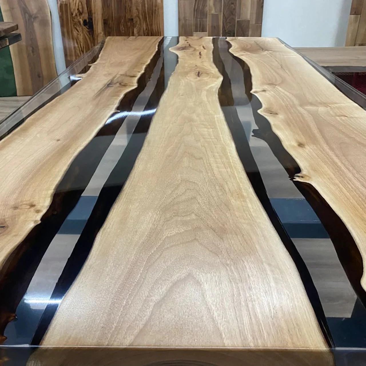 Customized Large Epoxy Table, Transparent Epoxy Table, Resin Dining Table for 2, 4, 6, 8, Epoxy Coffee Table, Living Room Table, Home Décor