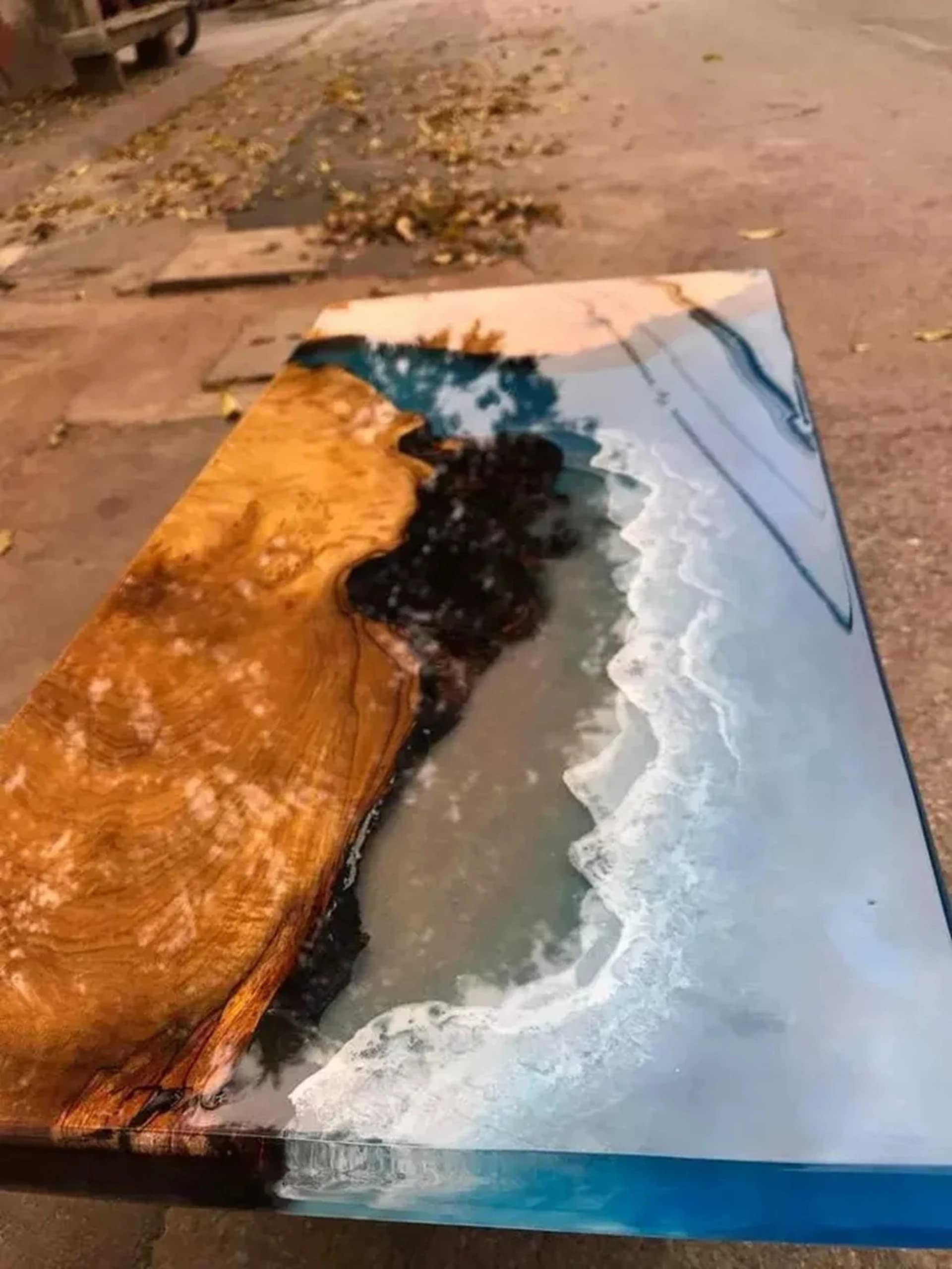 Customized Large EPOXY Table, Resin Dining Table for 2, 4, 6, 8 River Dining Table Top, Wood Epoxy Coffee Table Top, Living Room Table-Tuzech store