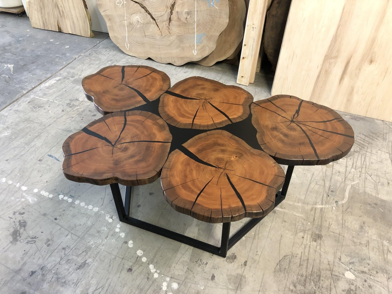 Customized Aesthetic Live Edge Epoxy Resin Coffee Table Living Room Table Console Table Study Table Hallway Table Central Table End/Side Table